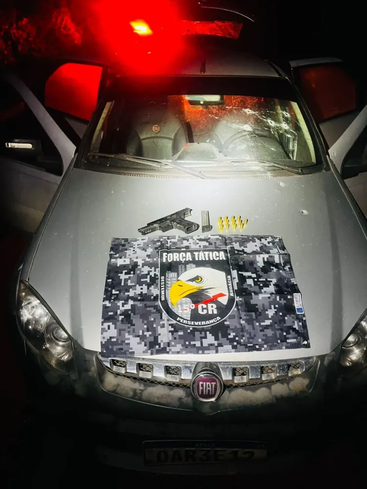 Homem reage a abordagem da Força Tática, é baleado e arma de fogo é apreendida em Guarantã do Norte