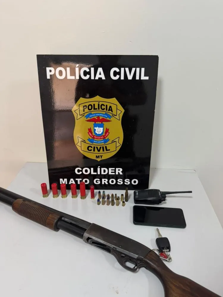 Polícia Civil apreende arma e munições após tentativa de homicídio em Colíder
