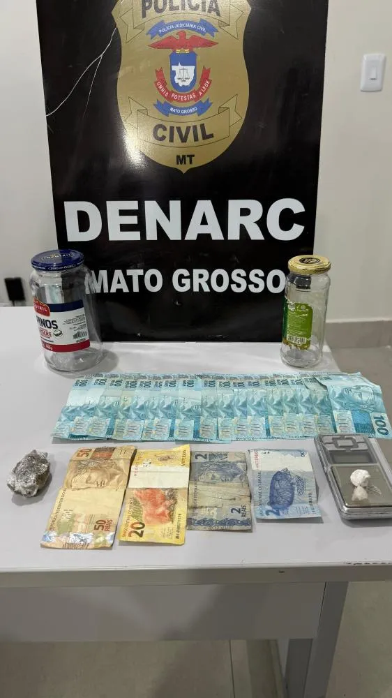Quatro pessoas são presas em operação que investiga tráfico de drogas e comércio ilegal de armas em Cuiabá