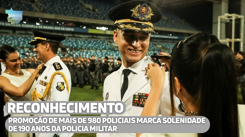 Promoção de mais de 980 policiais marca solenidade de 190 anos da Polícia Militar
